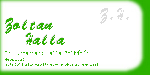 zoltan halla business card